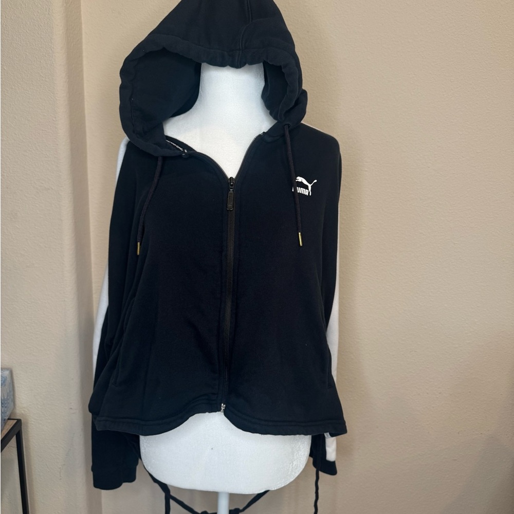 PUMA Women's Black and White Bomber Jacket